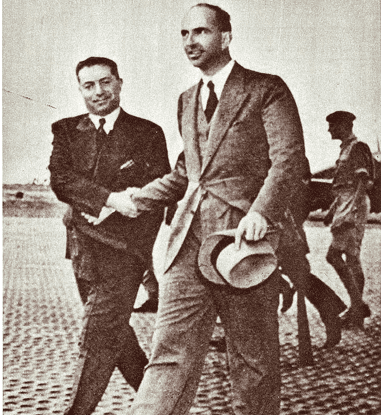 Umberto II in partenza per l'esilio dall'aeroporto di Ciampino.